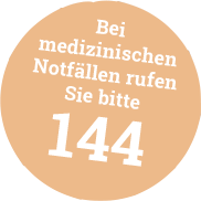 In medizinischen Notfällen rufen sie bitte 144